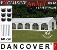 Tenda Exclusive 6x12m PVC, "Arched", Branco