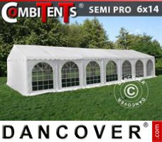 Tenda SEMI PRO Plus CombiTents® 6x14m, 5-em-1, Branco