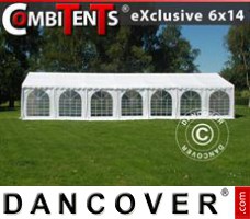 Tenda Exclusive CombiTents® 6x14m, 5-em-1, Branco
