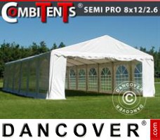 Tenda SEMI PRO Plus CombiTents® 8x12 (2,6)m 4-em-1, Branco