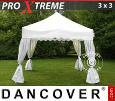 Tenda FleXtents Xtreme "Wave" 3x3m Branco, incl. 4 cortinas