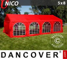 Tenda UNICO 5x8m, Vermelho