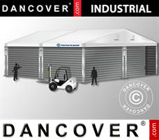 Tenda Industrial 10x10x4,52m c/portão deslizante, PVC/Metal