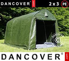 Tenda PRO 2x3x2m PE, com lona chão, Verde/Cinza