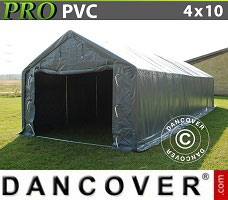 Tenda PRO 4x10x2x3,1m, PVC, Cinza