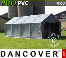 Tenda PRO 4x8x2x3,1m, PVC, Cinza