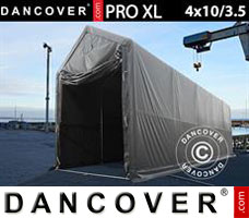 Tenda PRO XL 4x10x3,5x4,59m, PVC, Cinza