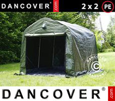 Tenda PRO 2x2x2m PE, com lona chão, Verde/cinza