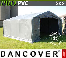 Tenda PRO 5x6x2x2,9m, PVC, Cinza