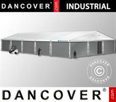 Tenda Industrial 12x25x5,92m c/portão deslizante, PVC/Metal